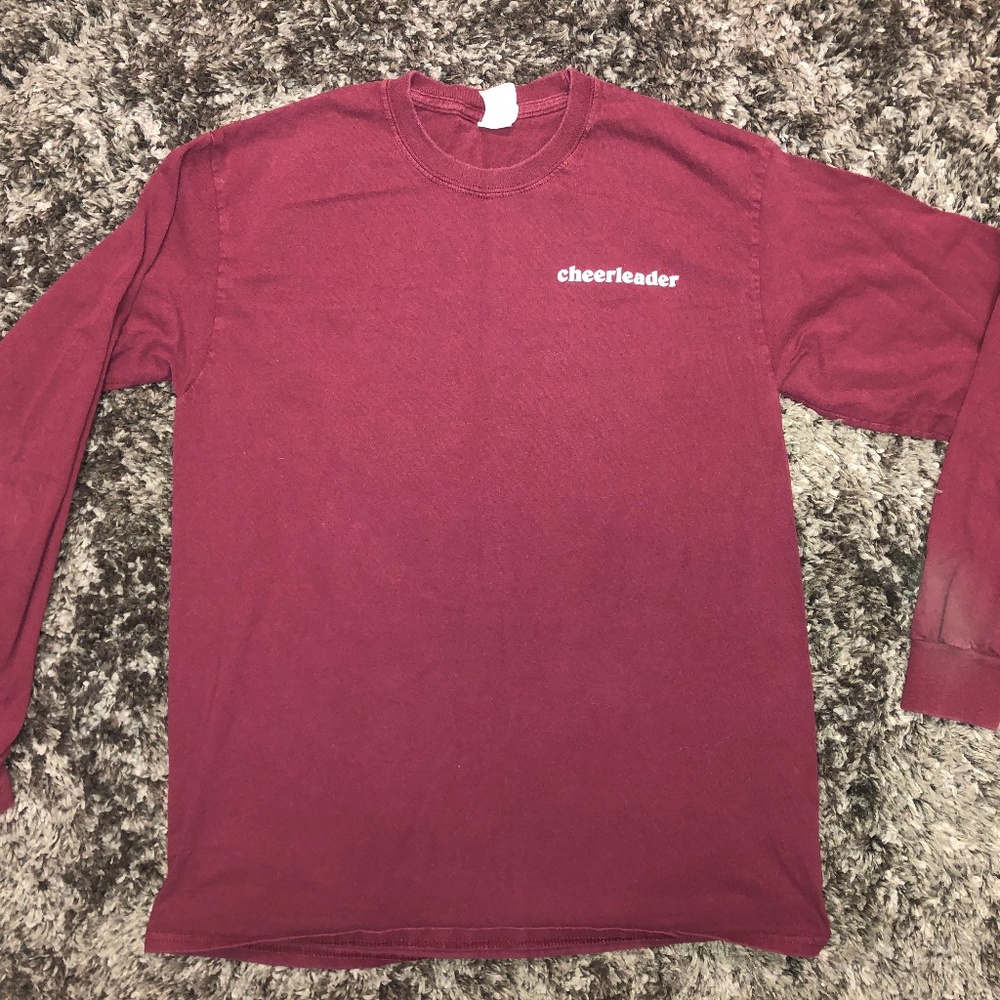 crimson cheerleader long sleeve t
